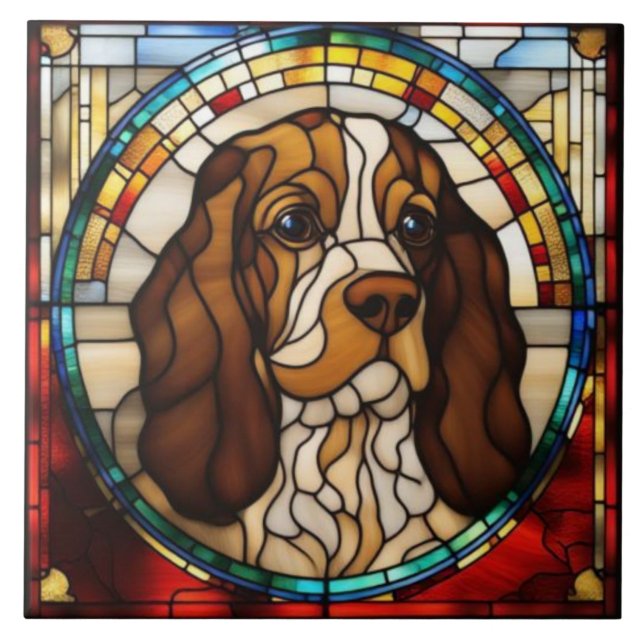 Carreau décoratif de Cocker Spaniel mignon (Devant)