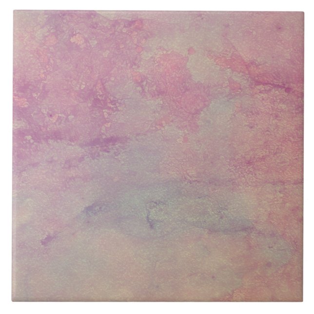 Carreau décoratif de style marbre rose et aqua (Devant)
