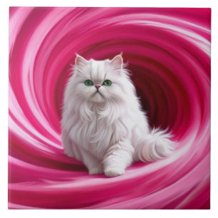 Carreau décoratif persan blanc mignon