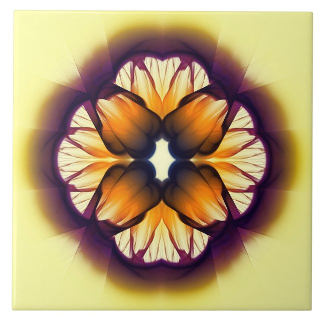 Carreau Décoration colorée flamboyante (Devant)