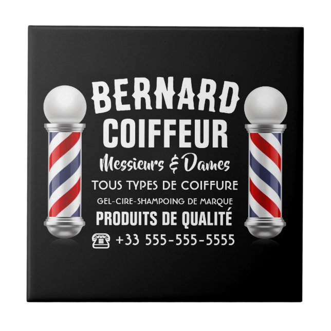 Carreau Décoration de salon de coiffure (Devant)