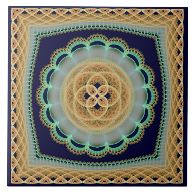 Carreau Décoration lumineuse frilly fractale (Devant)