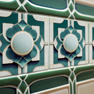 Carreau Décoration murale à motif Art Déco en céramique Ar