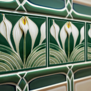 Carreau Décoration murale en céramique Lily Art Nouveau Ar