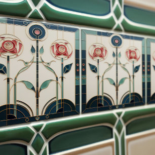 Carreau Décoration murale florale abstraite Art Déco Macki