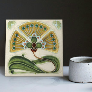Carreau Décoration murale florale Art Nouveau vintage déco