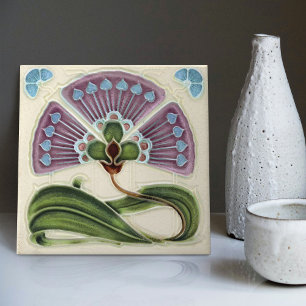 Carreau Décoration murale florale Art Nouveau vintage déco