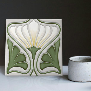 Carreau Décoration murale Lily Art Nouveau Art Déco Carrel
