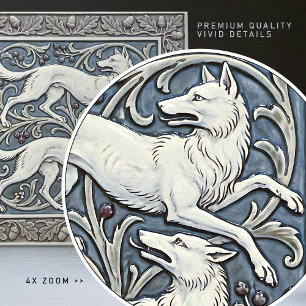 Carreau Décoration murale Loups Arts & Crafts Art Nouveau