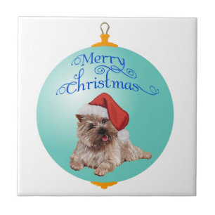Carreau Décorations de Noël de Terrier Cairn