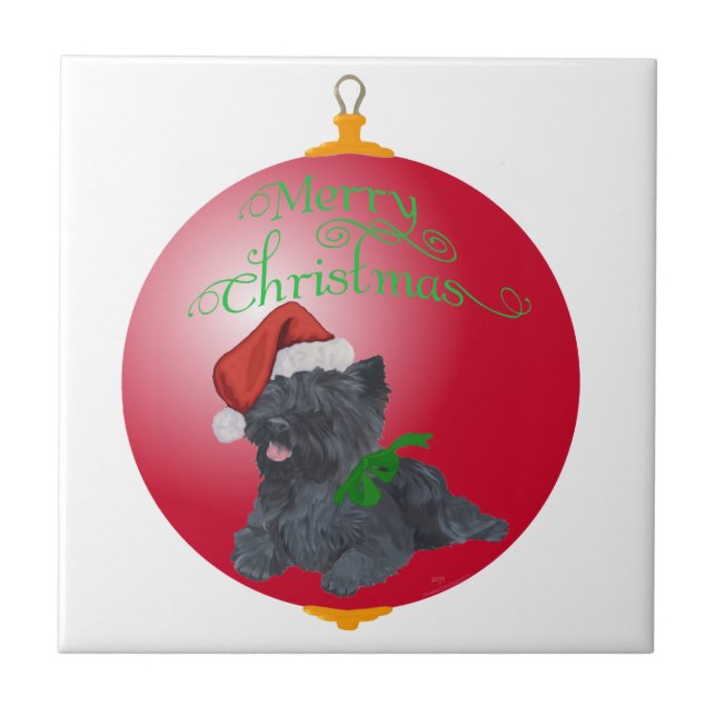 Carreau Décorations de Noël pour Terrier Cairn (Devant)