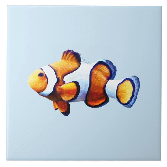 Carreau Découpe de poisson clown (Devant)