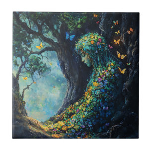 Carreau Déesse de la Forêt Enchantée avec Papillons (6)