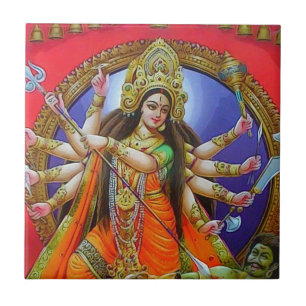 Carreau Déesse Durga Shakti de guerrier