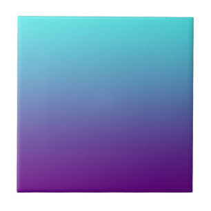 Carreau Dégradé de fond simple Turquoise Bleu Violet