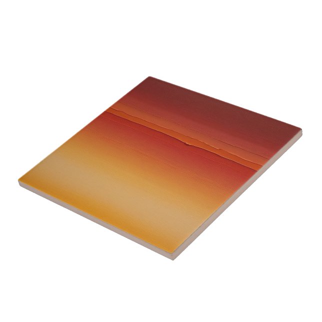 Carreau dégradé de touches rouge orange et jaune (Côté)