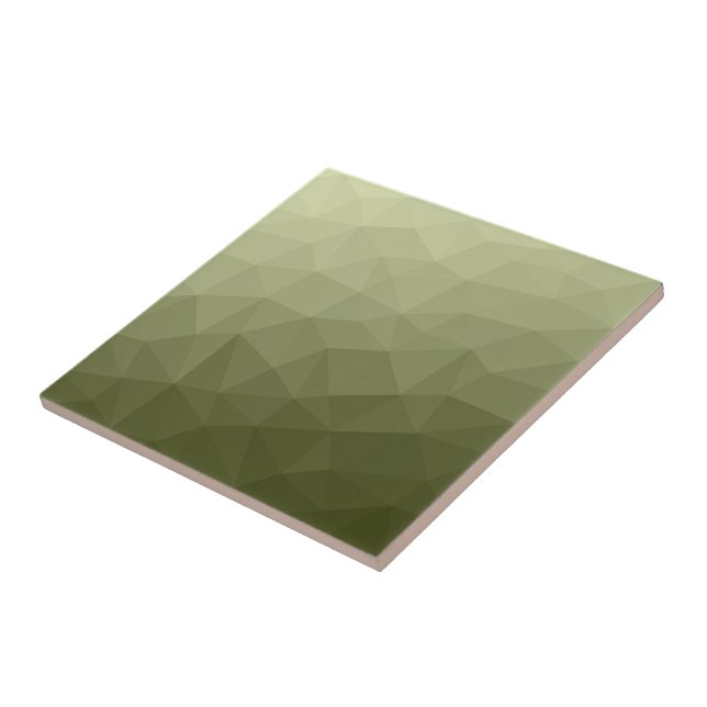 Carreau Dégradé vert clair de l'armée motif géométrique en (Côté)