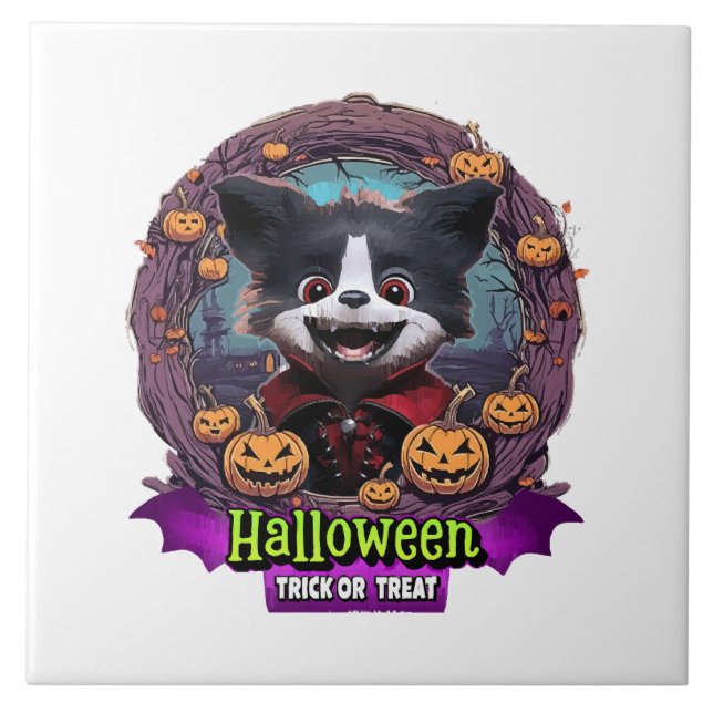 Carreau Déguisement de chiot pour Halloween (Devant)