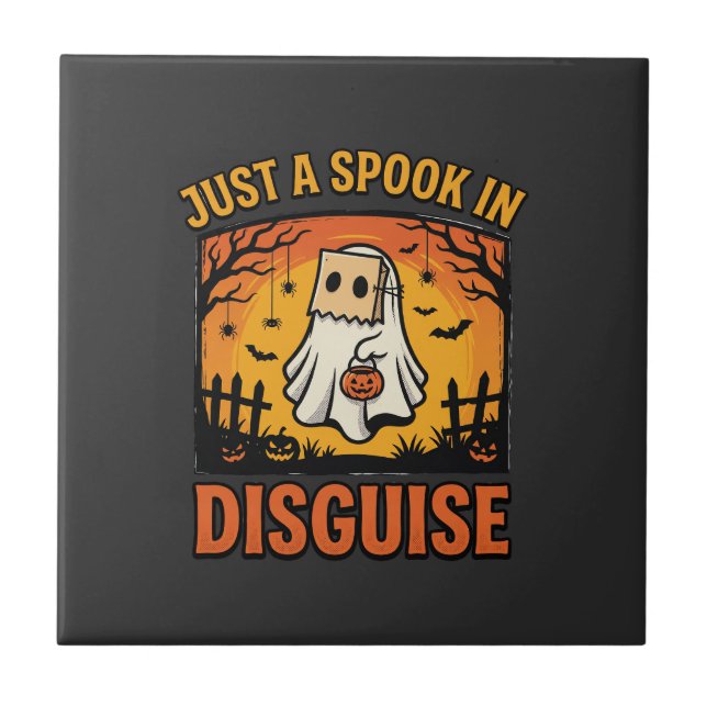 Carreau Déguisement de fantôme Halloween (Devant)