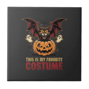 Carreau Déguisement Halloween Monstre Citrouille Gothique 