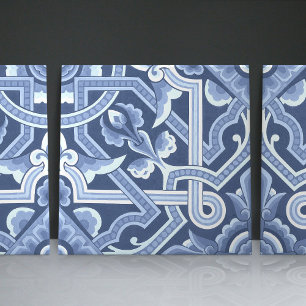 Carreau Delft Blue Floral de Christopher Dresser