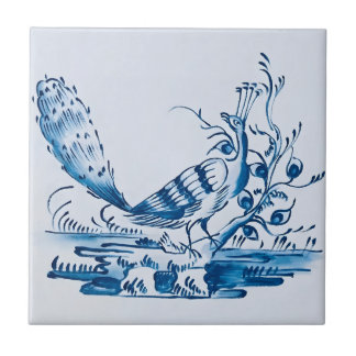 Carreau delft mosaïque reproductions vintage motif oiseau