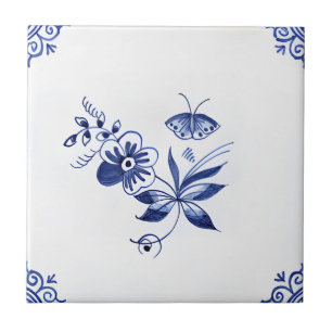 Carreau Delft tuiles reproductions classique belle fleur