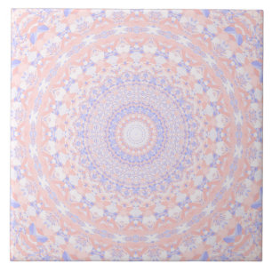 Carreau Délicat Intriqué Joli Pastel Abstrait Mandala
