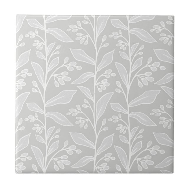 Carreau Delicic Botanic Reverie M2 Blanc Grands Plantes (Devant)