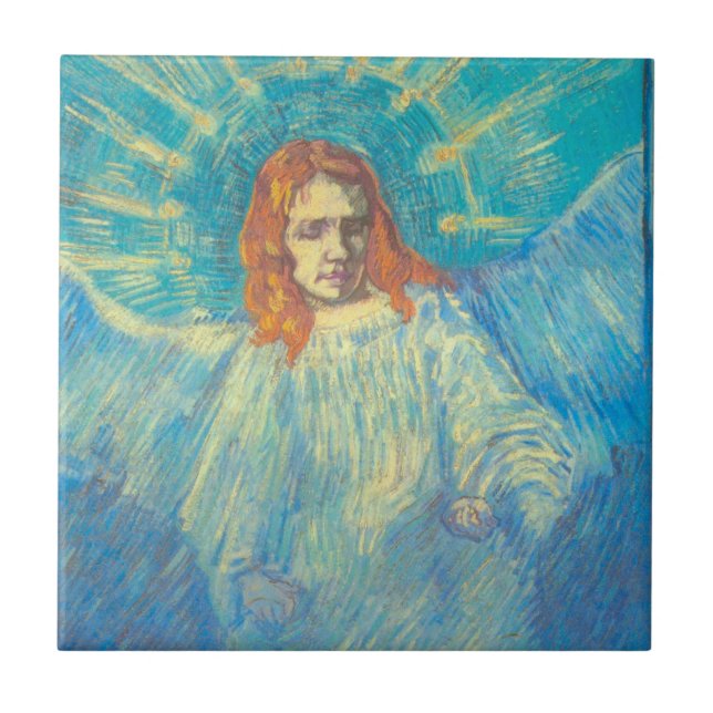 Carreau Demi-figure d'un ange par Vincent van Gogh (Devant)