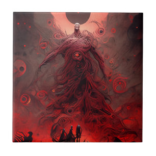 Carreau Démon géant Créature Imaginaire foncé Horreur