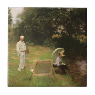 Carreau Dennis Miller Bunker peignant à Calcot par Sargent