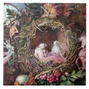 Carreau Des fées dans un nid d'oiseaux, John Anster Fitzge