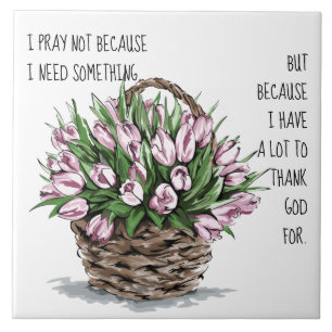 Carreau Des fleurs peintes, avec un grand merci