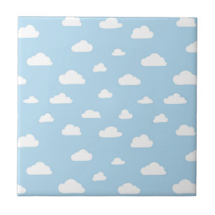 Carreau Des nuages de caricatures blanches sur le Motif Ar
