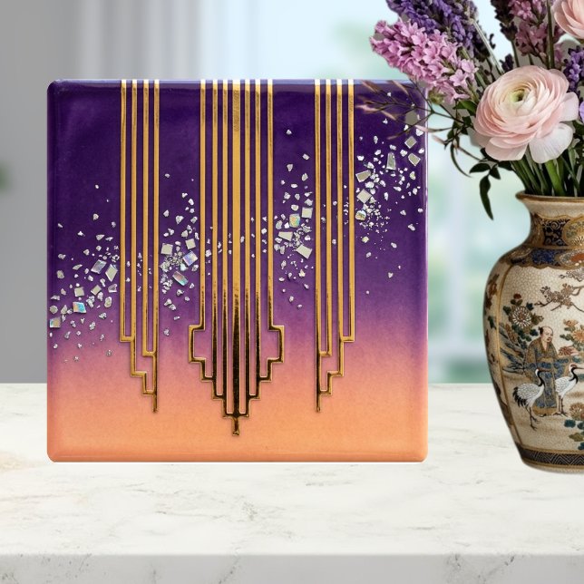 Carreau Desert Disco Lattice CrystalOmbre Diamond & Orange (Créateur téléchargé)