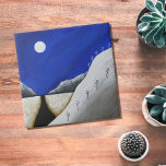 Carreau Desert Southwest Arizona Folk Art<br><div class="desc">Profitez de ce carrelage en céramique du désert du sud-ouest avec l'image d'une oeuvre d'art populaire de l'Arizona d'Indiamoss. Avec des couleurs de bleu profond et de terre,  cette pièce fait un cadeau amusant ou un ajout à votre décor maison.</div>