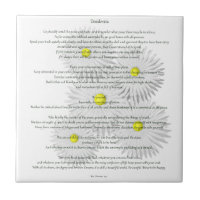 Desiderata avec des marguerites