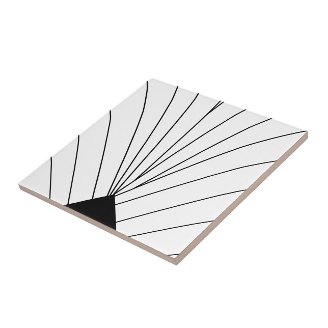 Carreau Design Art Déco Noir Et Blanc (Côté)