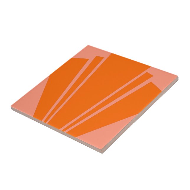 Carreau Design Art déco orange (Côté)