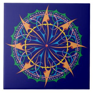 Carreau Design artistique de pointe en spirale océanique