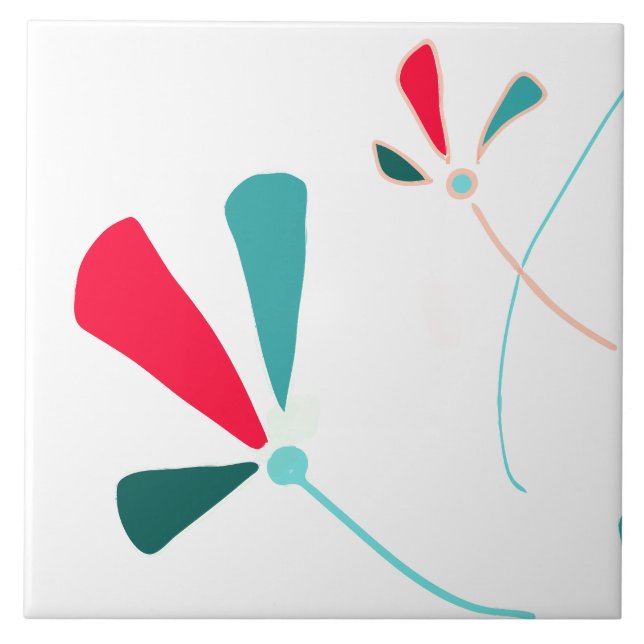 Carreau Design botanique MInimal Carrelage en céramique (Devant)