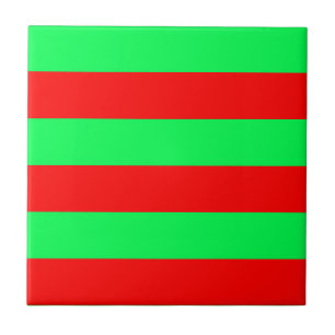 Carreau Design de bandes rouge et verte