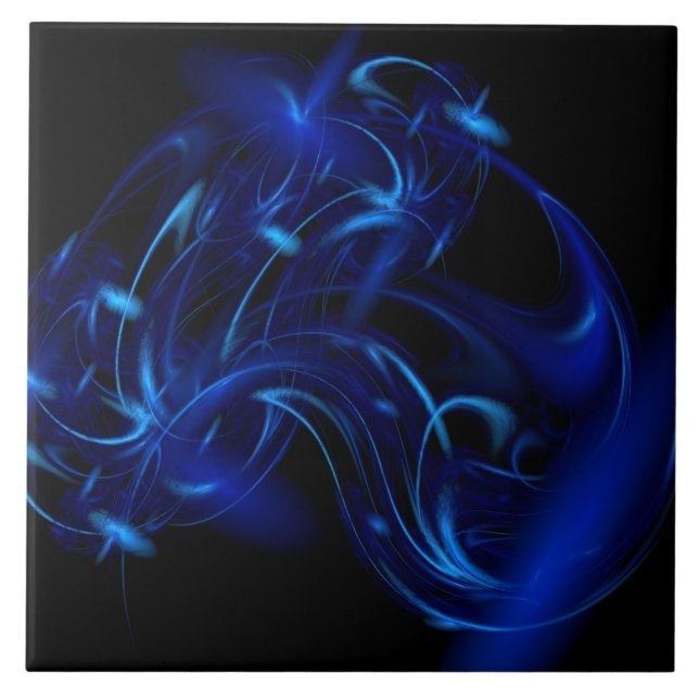 Carreau Design de fumée bleue (Devant)