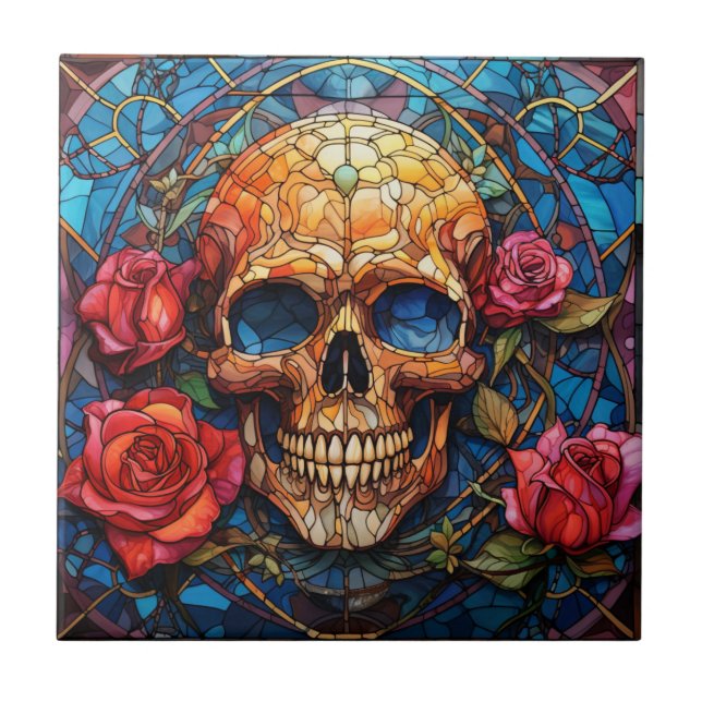 Carreau Design de squelette en verre (Devant)