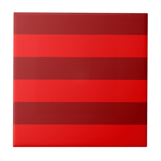Carreau Design des rayures rouge et marron (Devant)