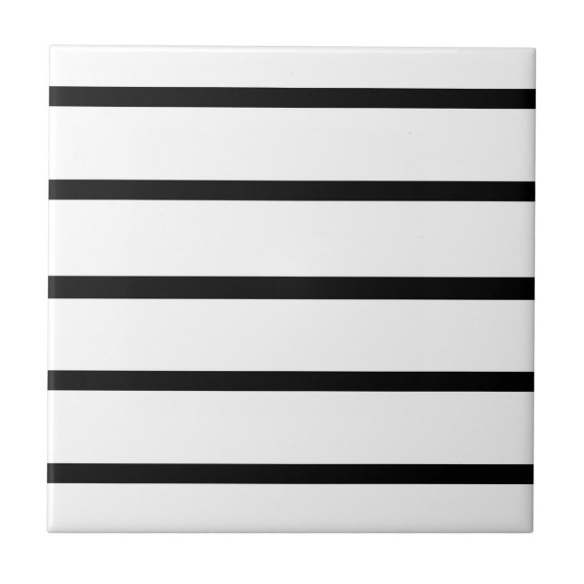 Carreau Design en rayures blanches et noires (Devant)