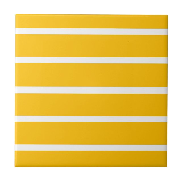 Carreau Design en rayures jaune et blanc (Devant)