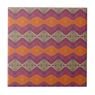 Carreau Design géométrique orange violet beige