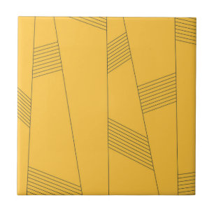 Carreau Design graphique abstrait simple, jaune, moderne